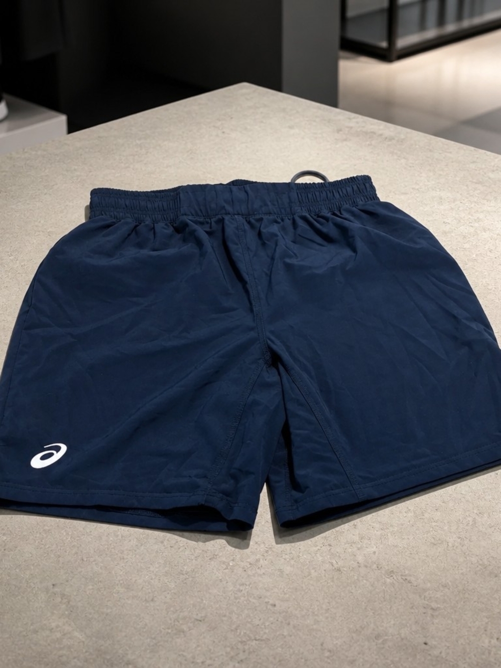 Asics Lined Running Shorts Men's Large Navy Gym Training Racing Sports Bottoms
